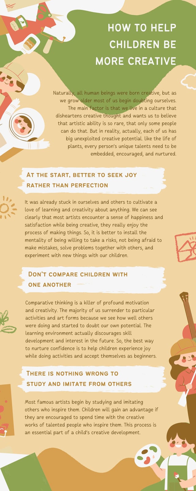 How To Help Children Be More Creative Infographic