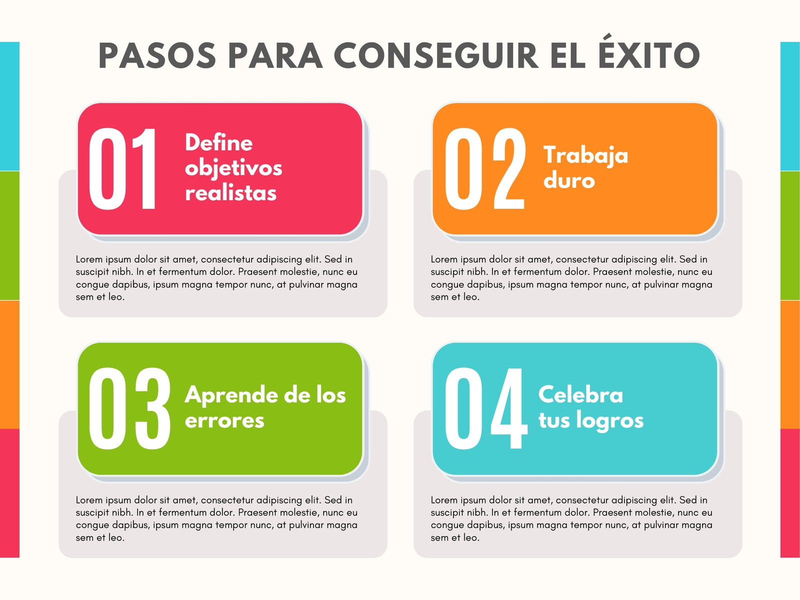 Gráfico Esquema de Cuatro Ideas Relacionadas Moderno Multicolor