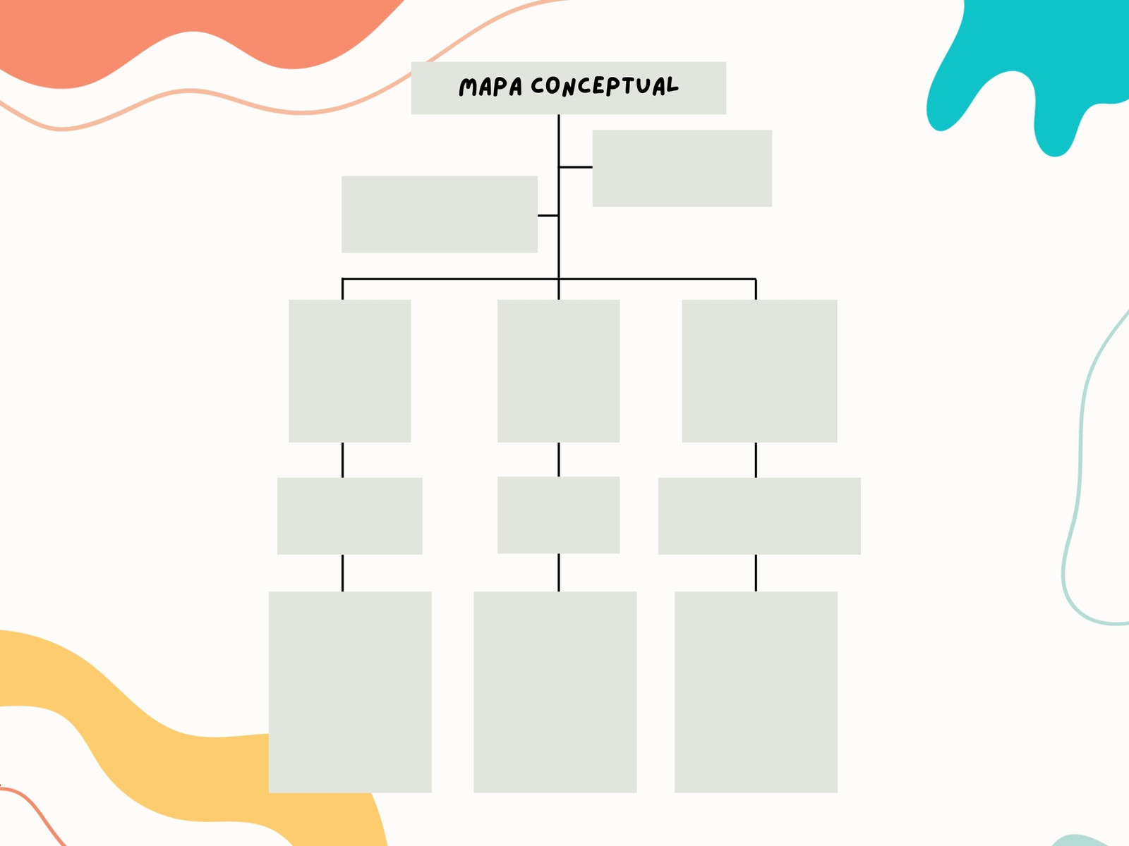 Mapa conceptual Rectangular Minimalista Colores Pastel