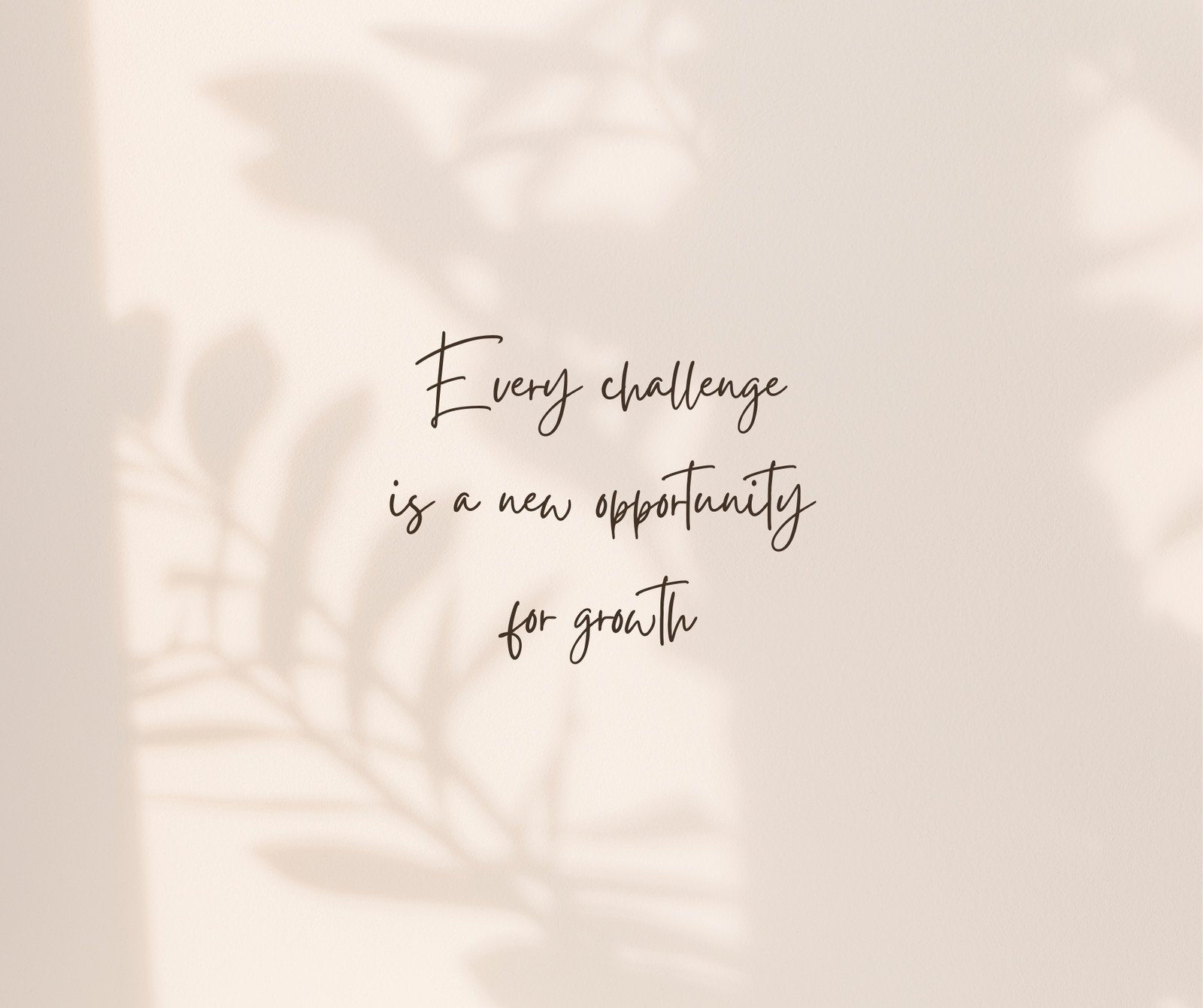 Tan Organic Modern Shadow Background Inspirational Quote Facebook Post