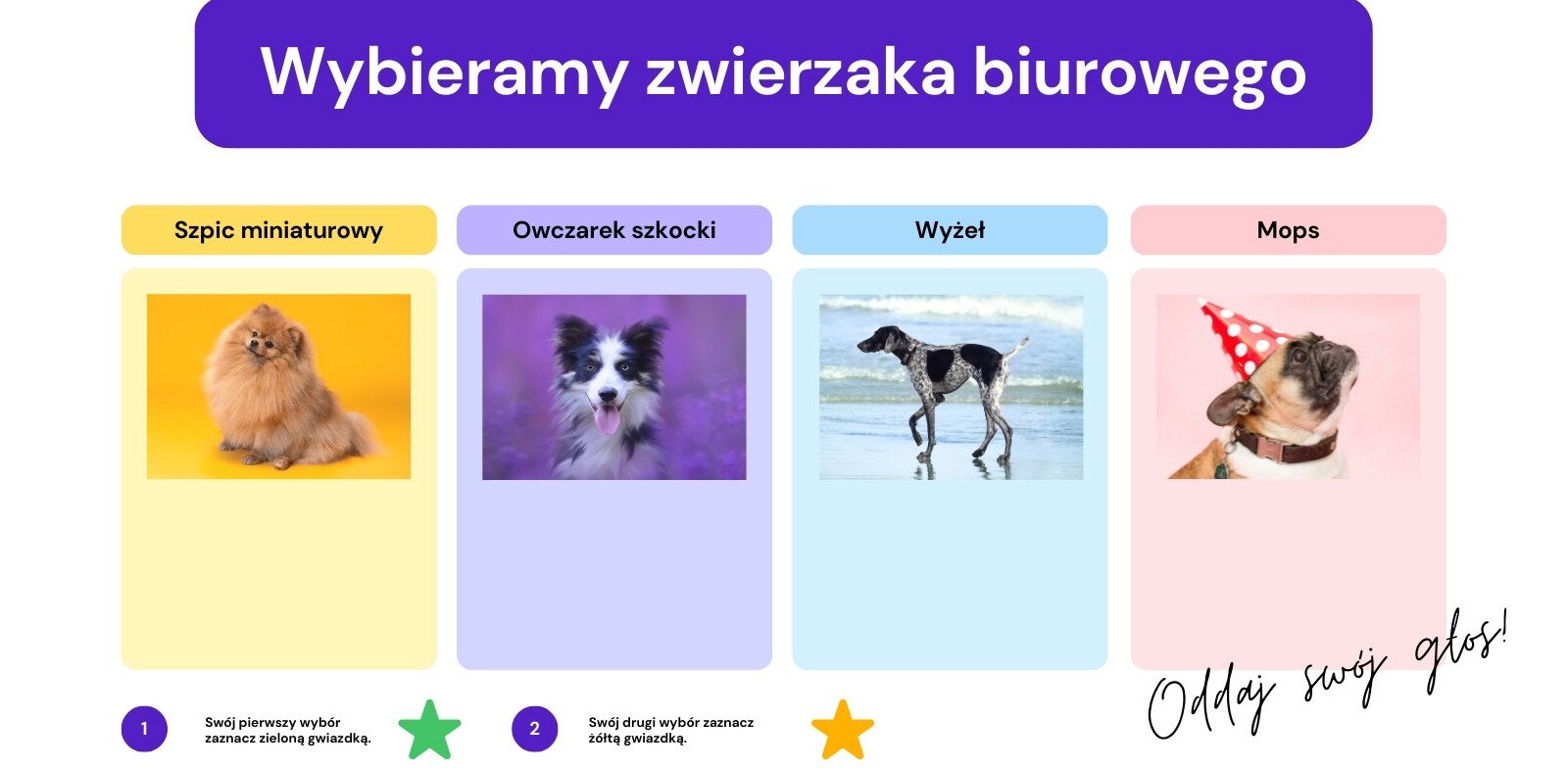 Kolorowa Tablica do Głosowania Burza Mózgów Whiteboard Biała Tablica