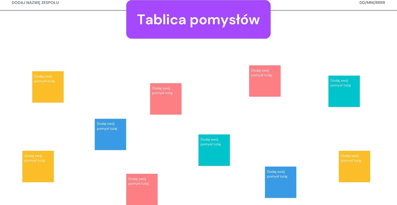 Tablica Pomysłów Biała Tablica Burza Mózgów