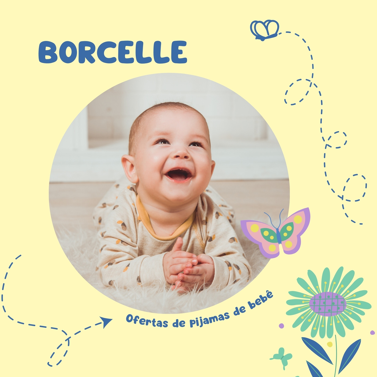 Post do instagram roupas de bebê moderno amarelo