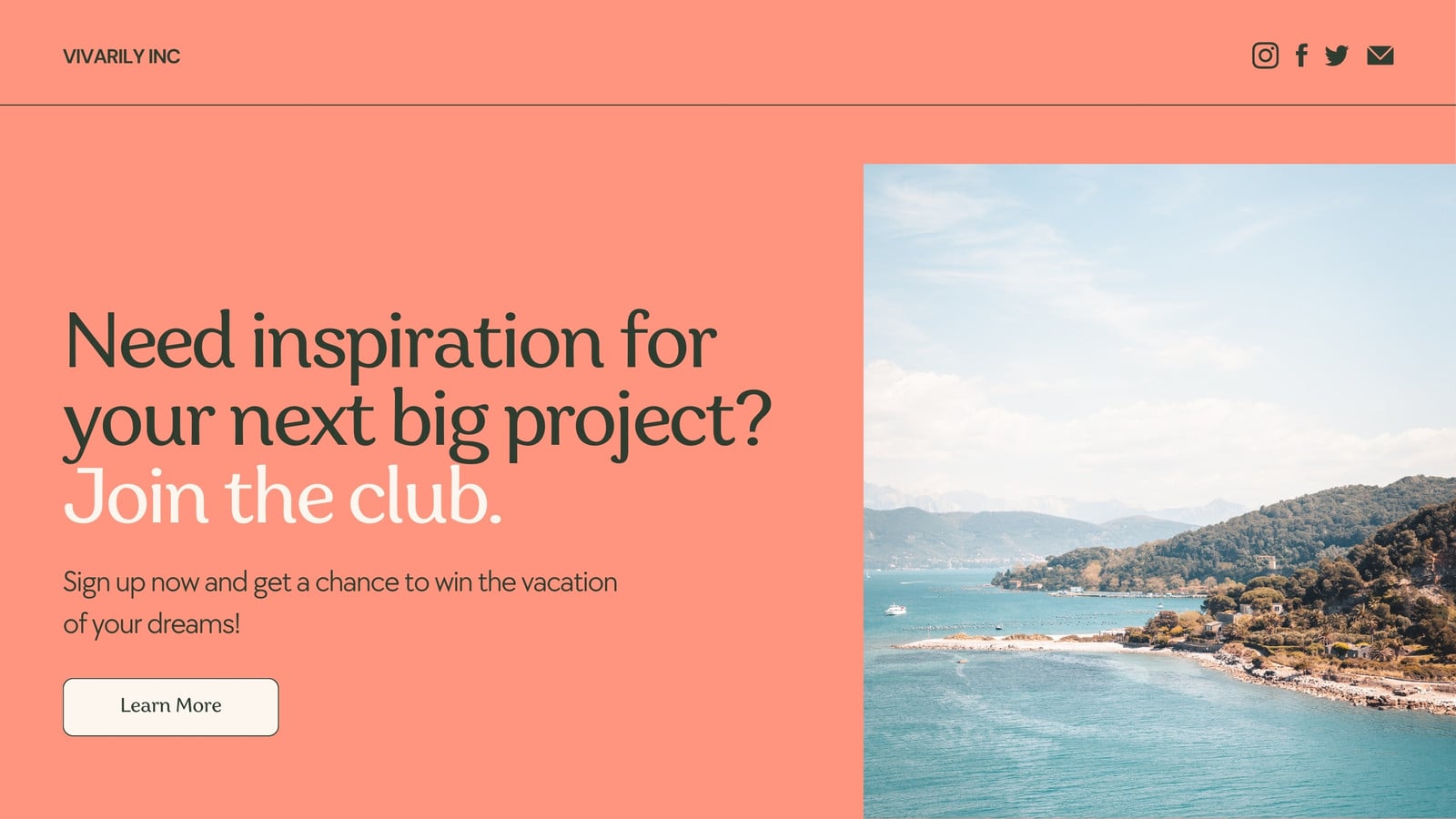 Peach Cream Fresh Neutrals Sign up Page Website Sign-Up Page