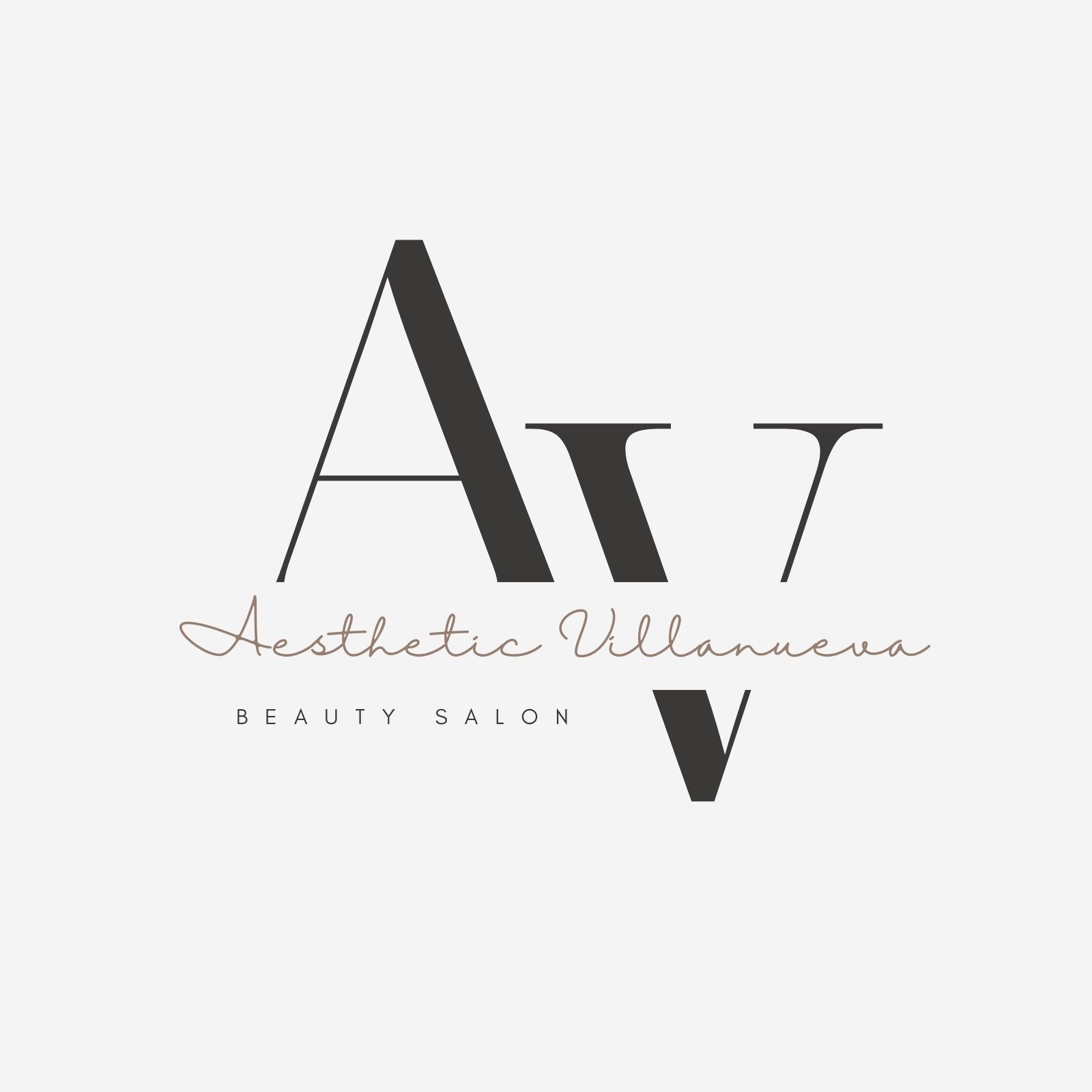 Black White Minimalist Modern Aesthetic Initials Font Logo