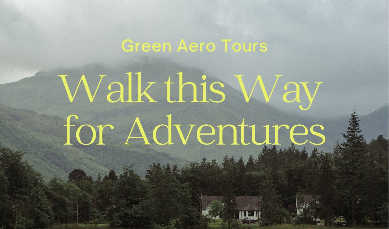 Yellow Green Dark Green Photo-centric Travel QR Code Business Card