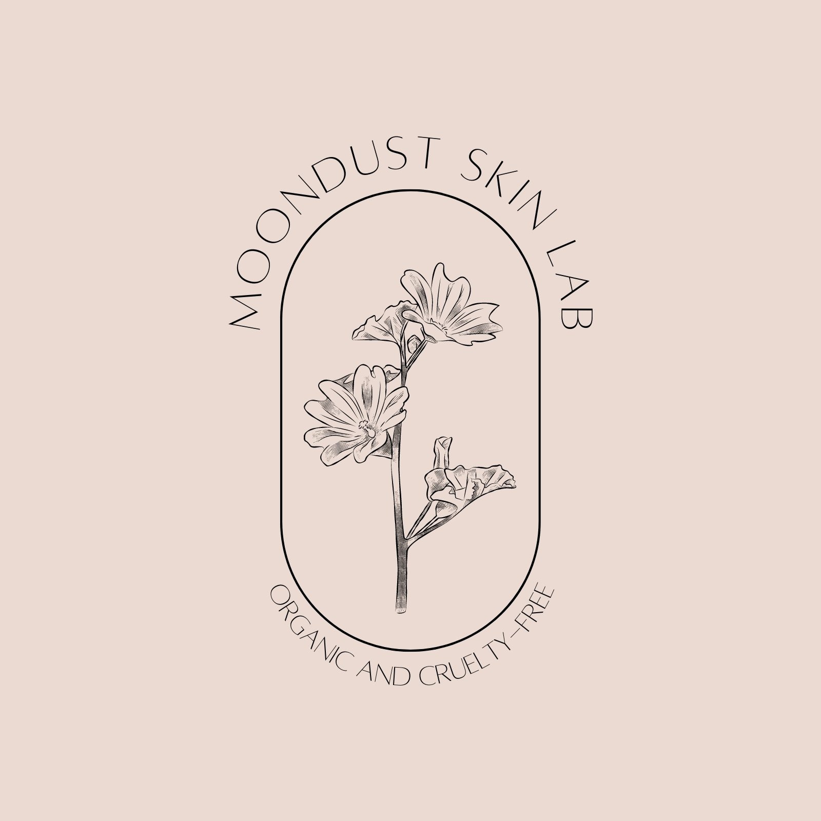 Dark Green Cream Natural Illustrative Clean Beauty Brands Sustainable Circle Sticker