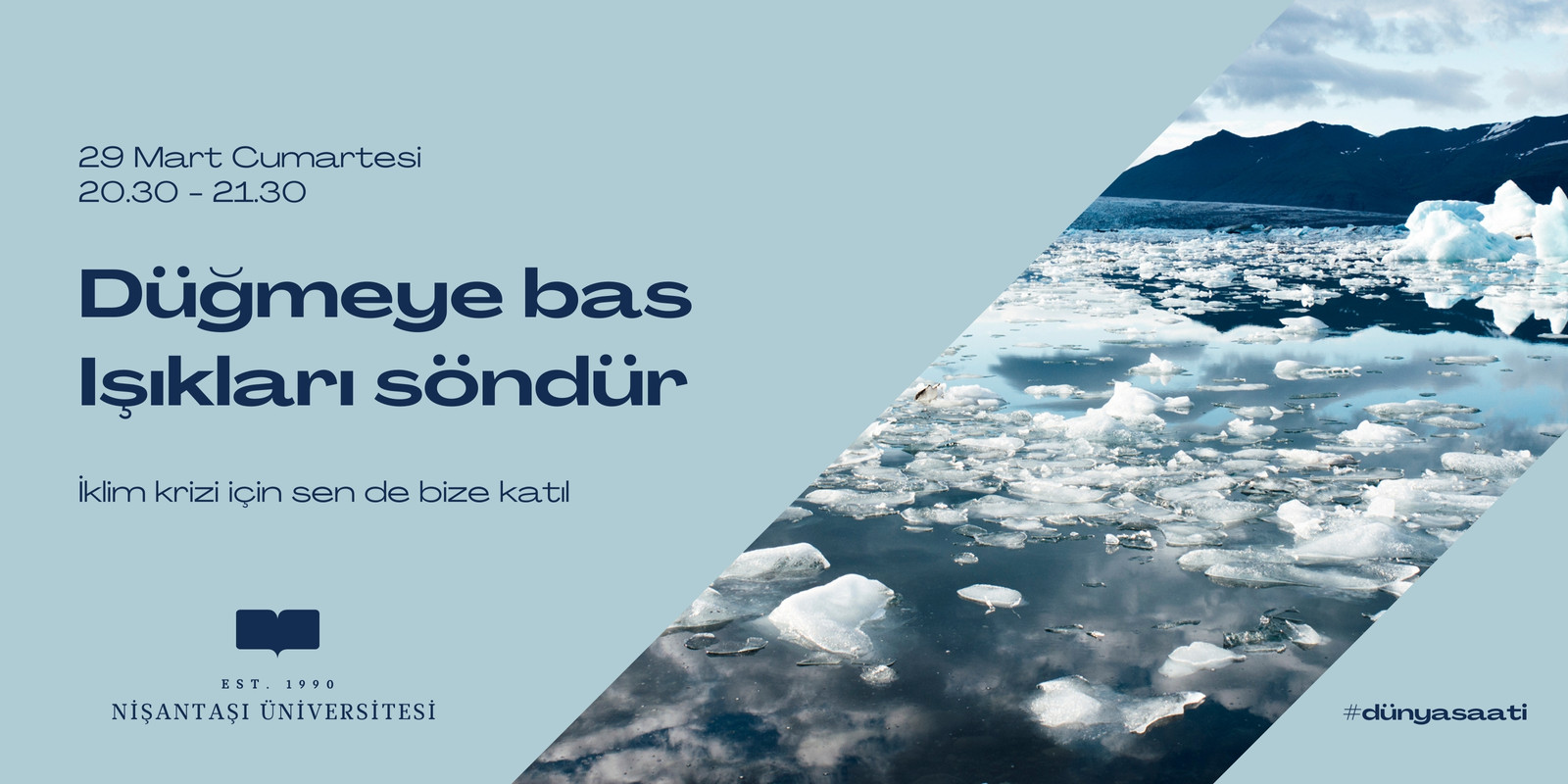 Açık Mavi Lacivert Modern Etkinlik Duyurusu Reklam Bandı