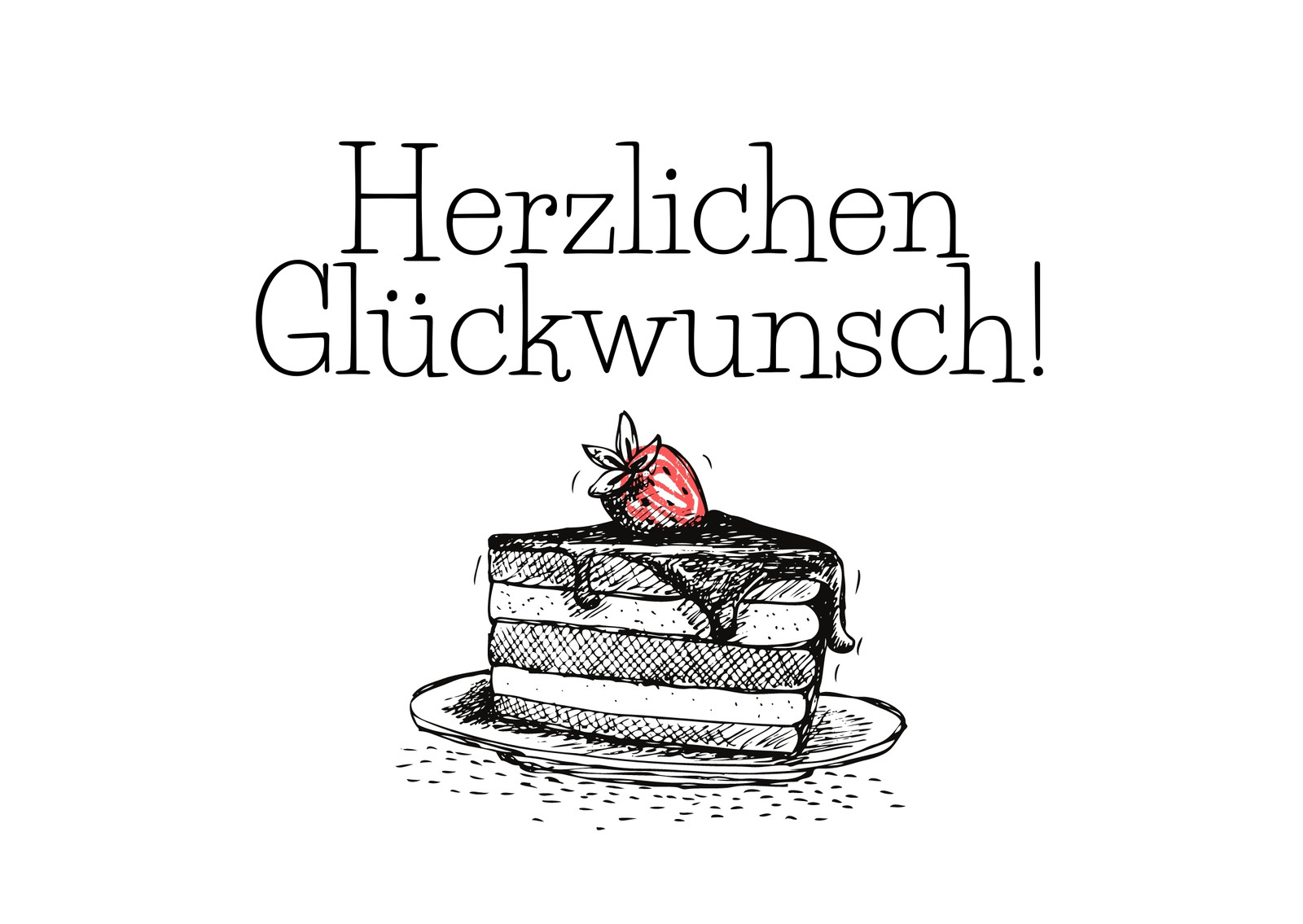 Schwarz Weiß Rot Minimalistisch Illustrativ Geburtstag Kuchen Erdbeere Gratulation Glückwunsch Karte (eCard) Schwarz Weiß Rot Minimalistisch Illustrativ Geburtstag Kuchen Erdbeere Gratulation Glückwunsch Karte (eCard)