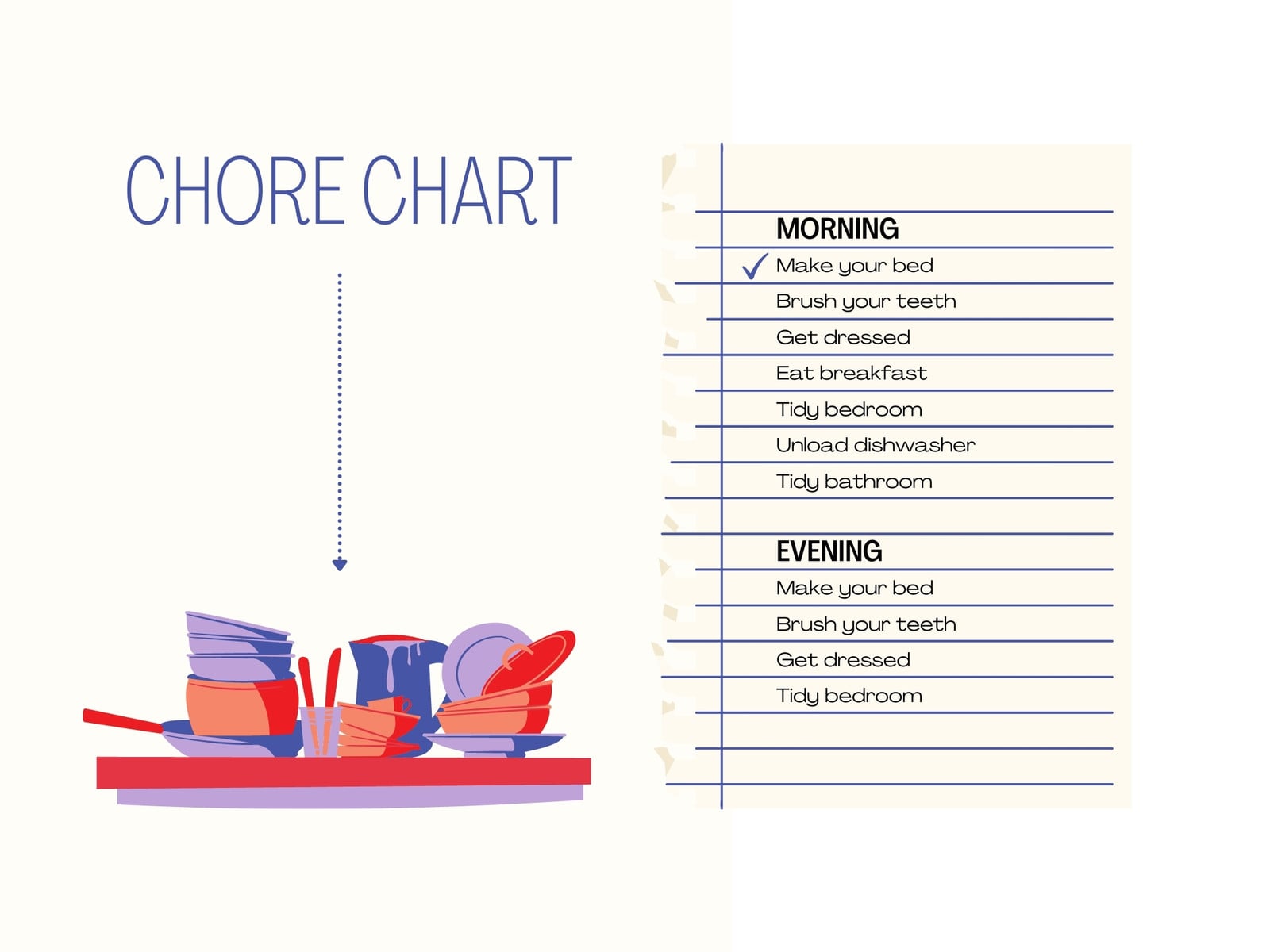 Illustrated Creative Modern Chore Graph