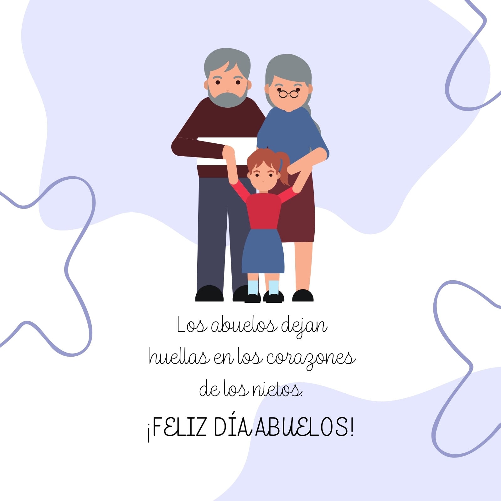 Post para Instagram Día de los Abuelos Orgánico Morado