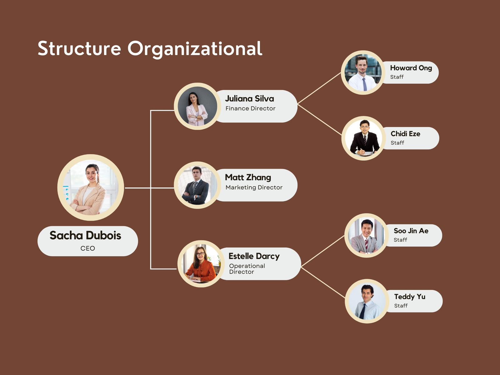 Red White Simple Professional Structure Organization Graph