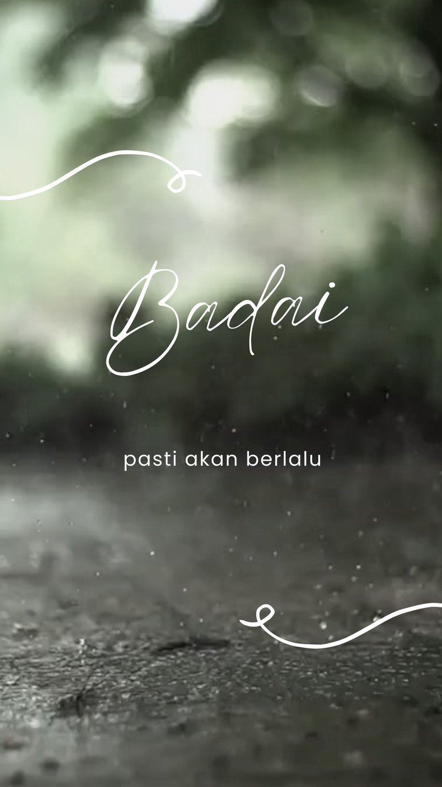 Hitam Titik air Hujan Kata Mutiara Video Seluler