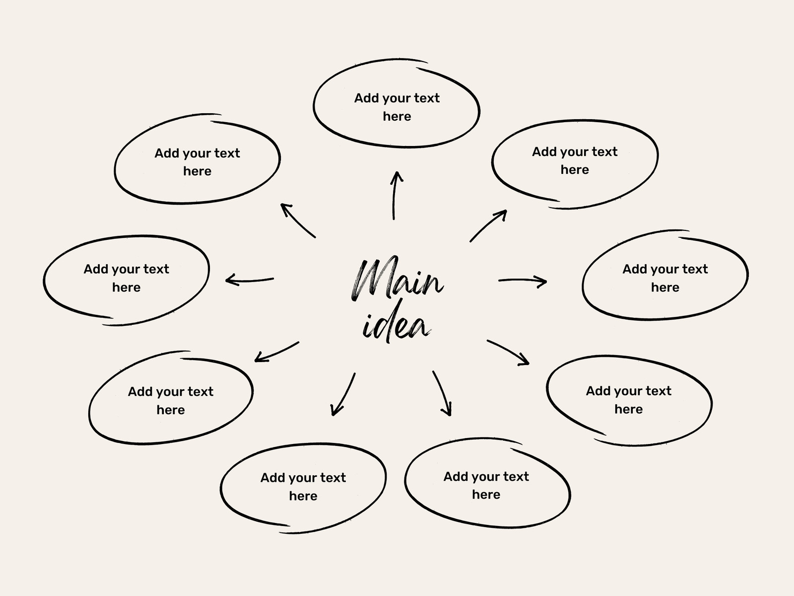 Beige Minimalist Concept Map Graph