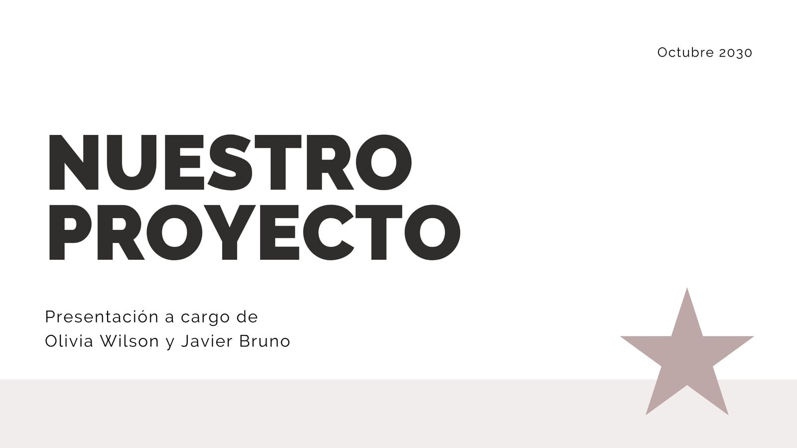 Presentación - Proyecto - Diapositivas minimalistas, color blanco