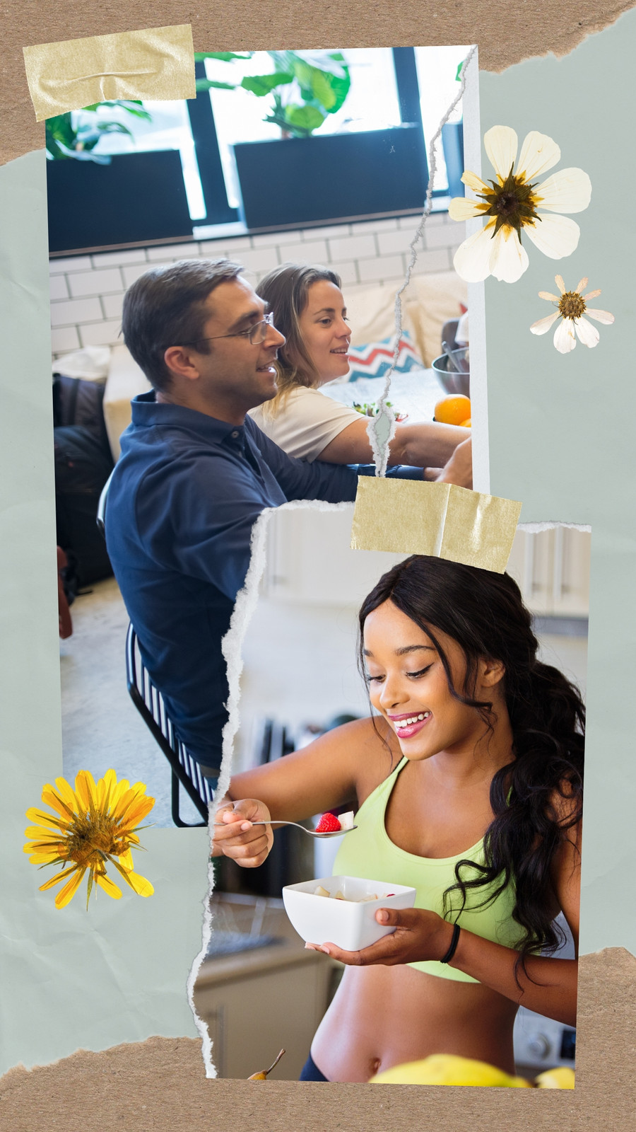 हल्का नीला भूरा स्क्रैपबुक जन्मदिन instagram स्टोरी