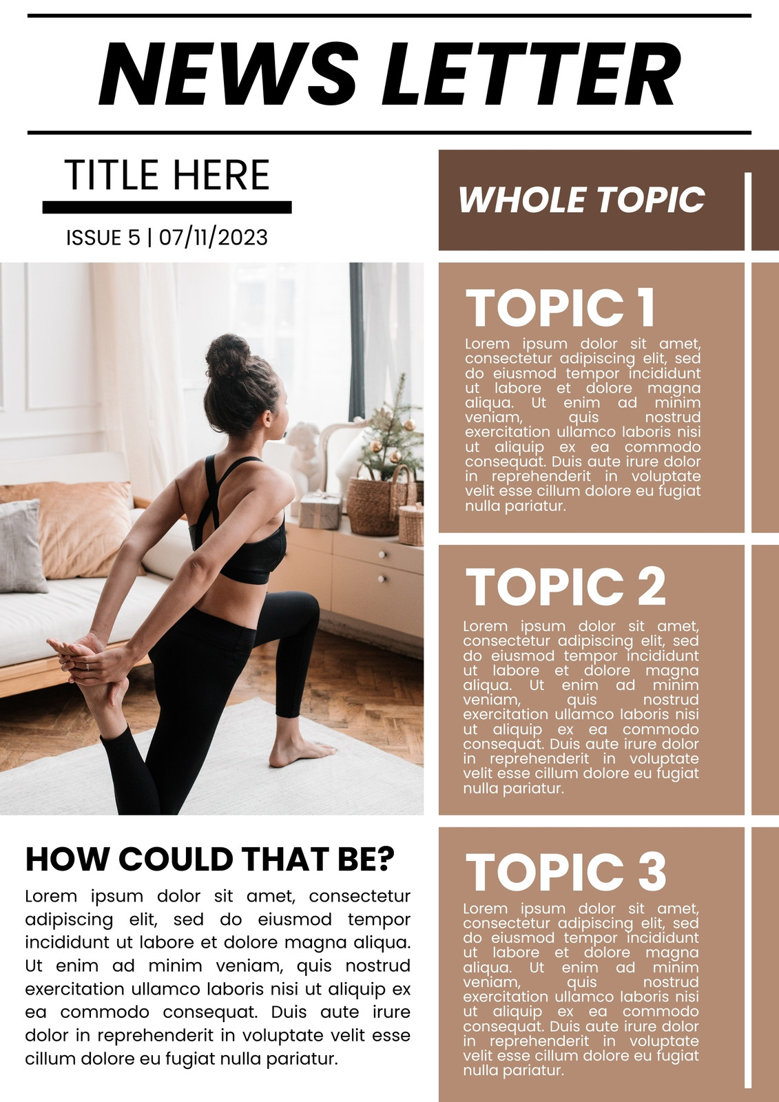 Brown Beige Newsletter