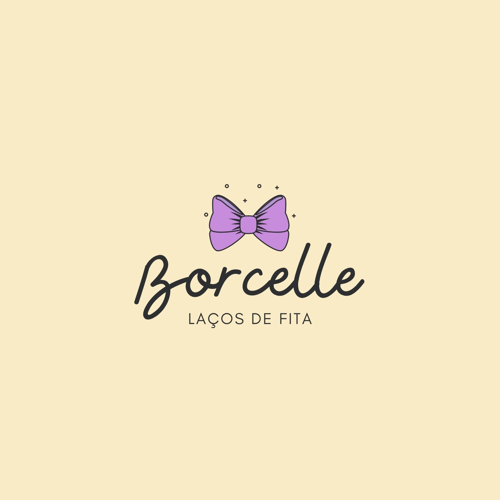 Logotipo Laços de Fita de Cabelo Delicado Amarelo