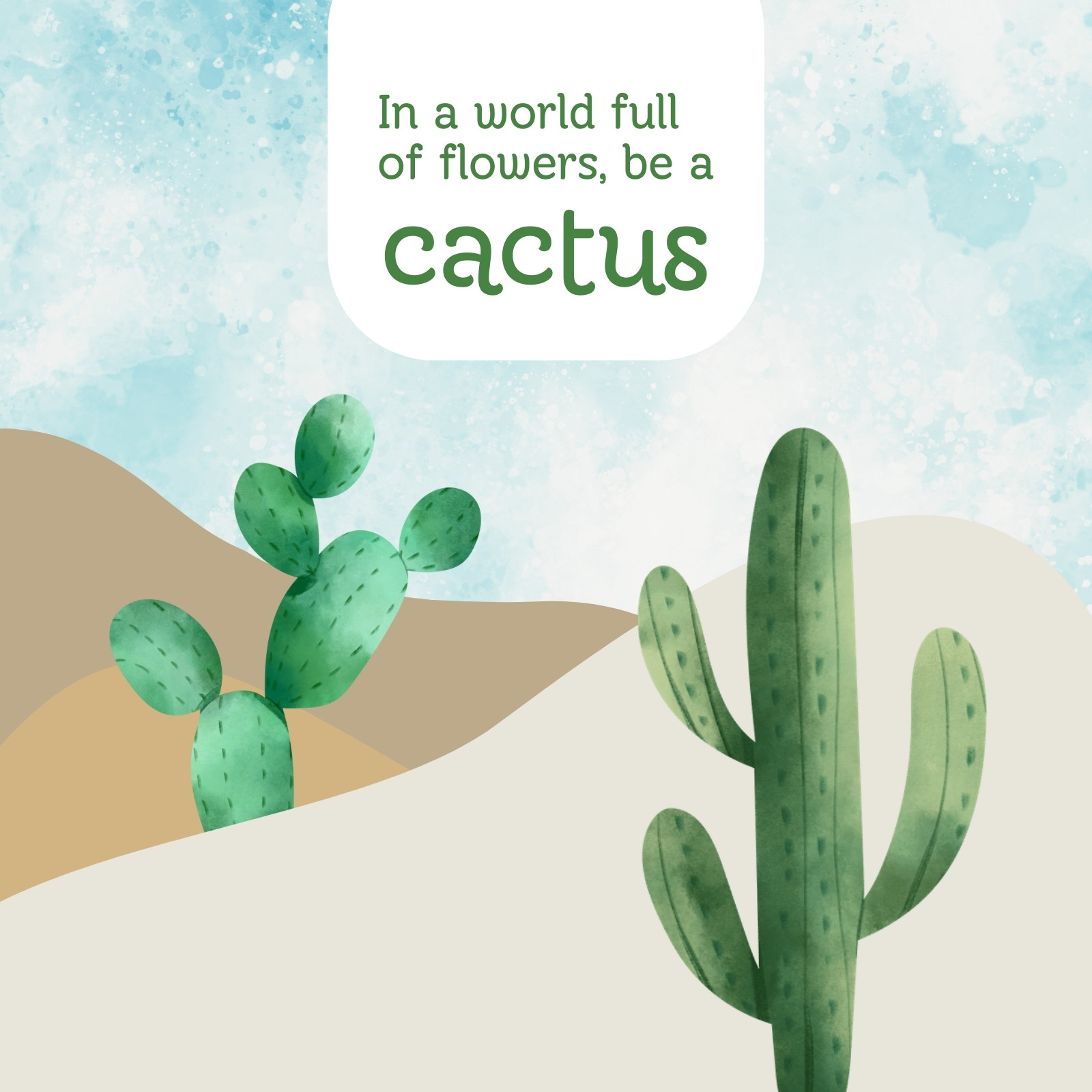 Free and customizable cactus templates