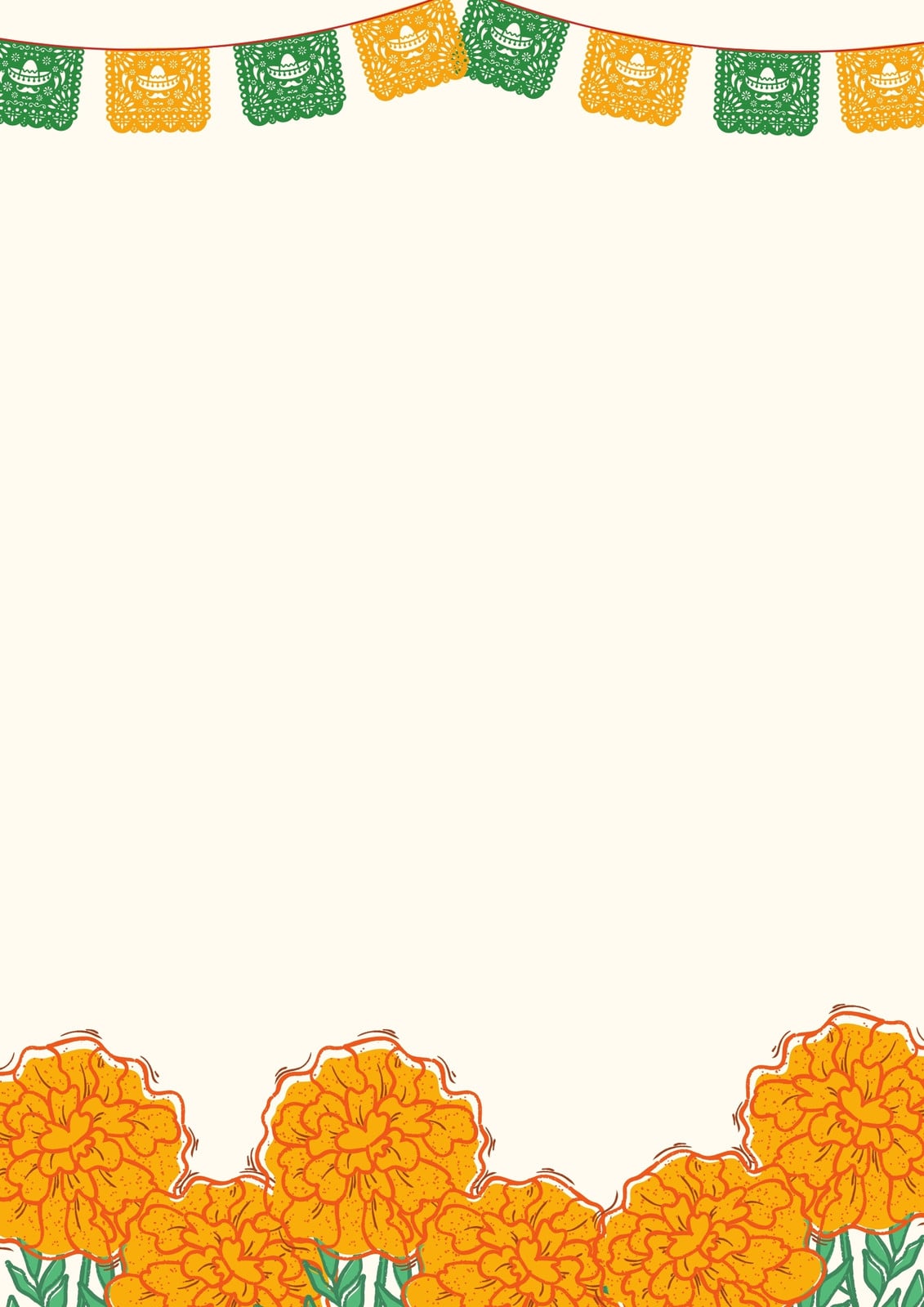Papelería - Día de Muertos - Cempasúchil - A4
