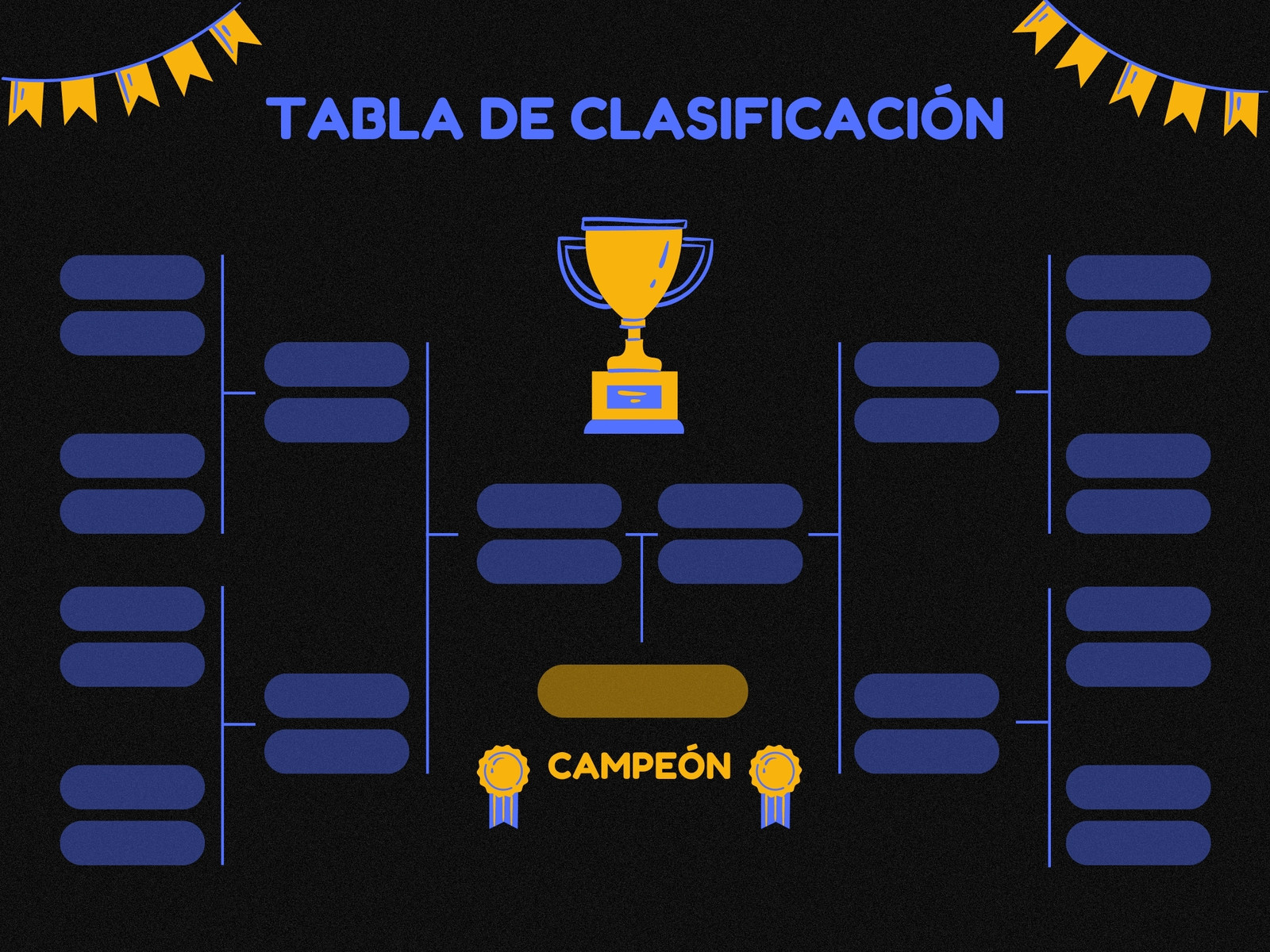 Grafica tabla clasificación equipo futbol sencillo ordenado azul