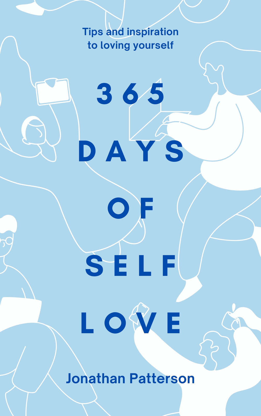 Blue Illustrative Minimalist Self-Help Book Cover
