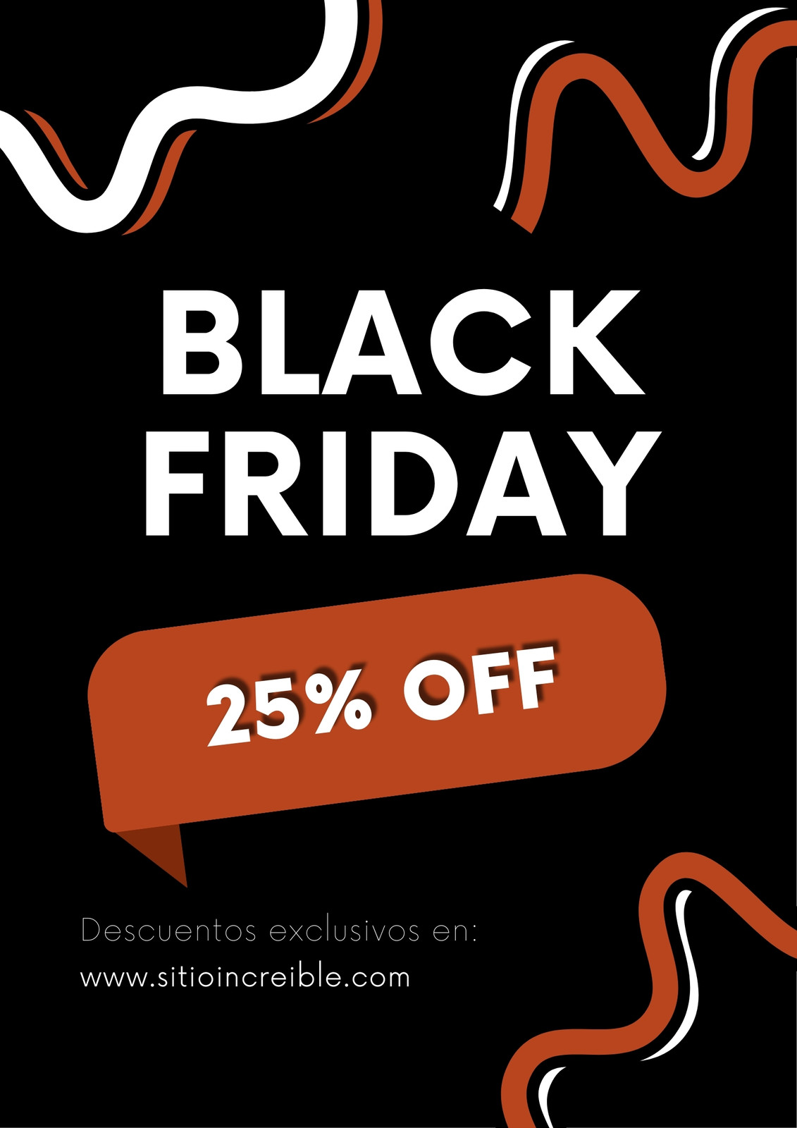 Póster Black Friday Llamativo Negro