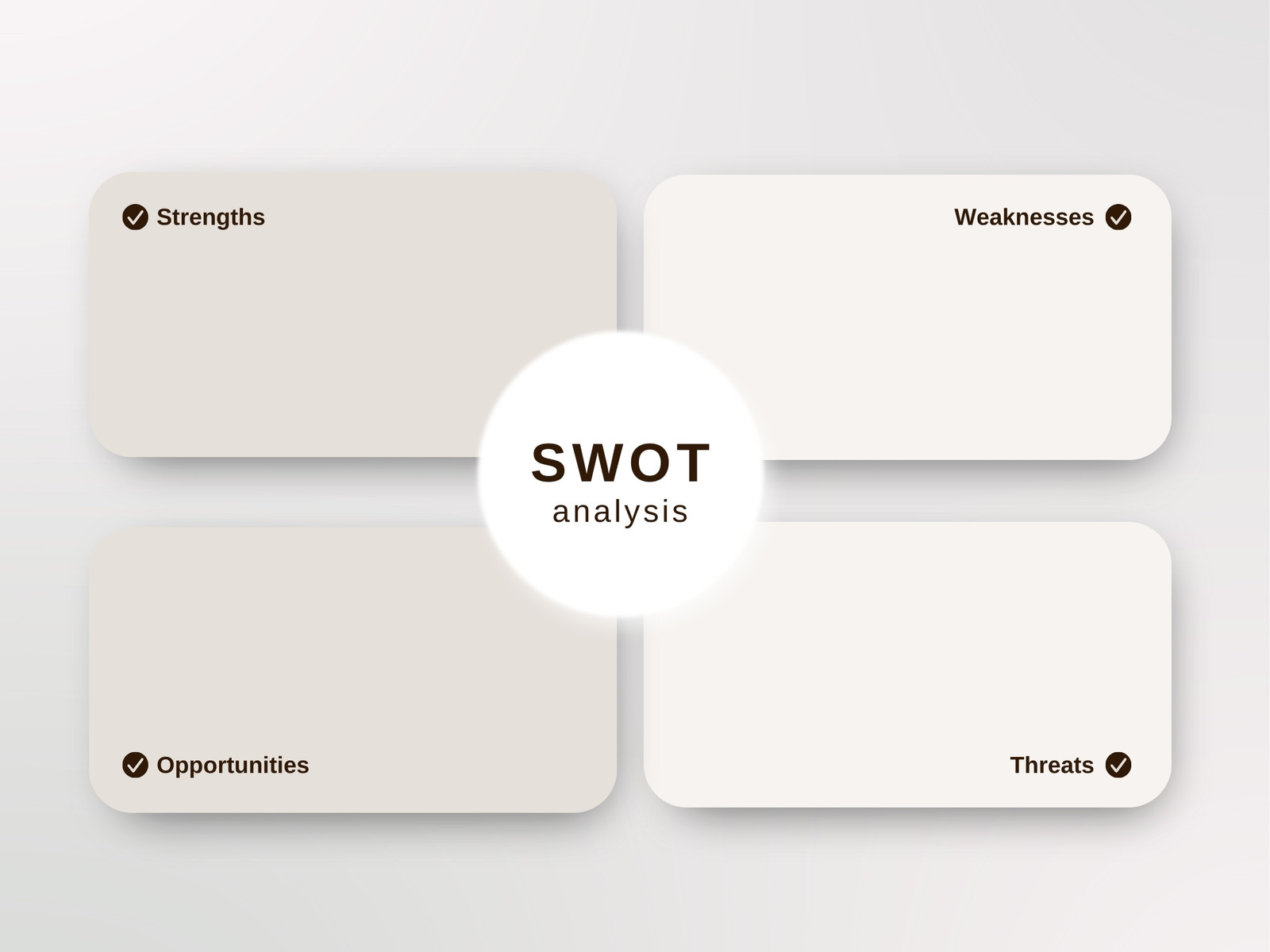 Simple and Modern Business SWOT Analysis Graph