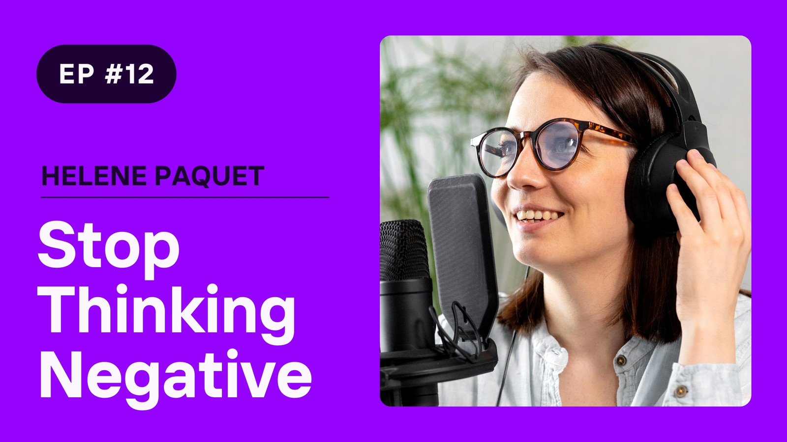 Purple Minimalist Self-Help Podcast Promotion Youtube Thumbnail