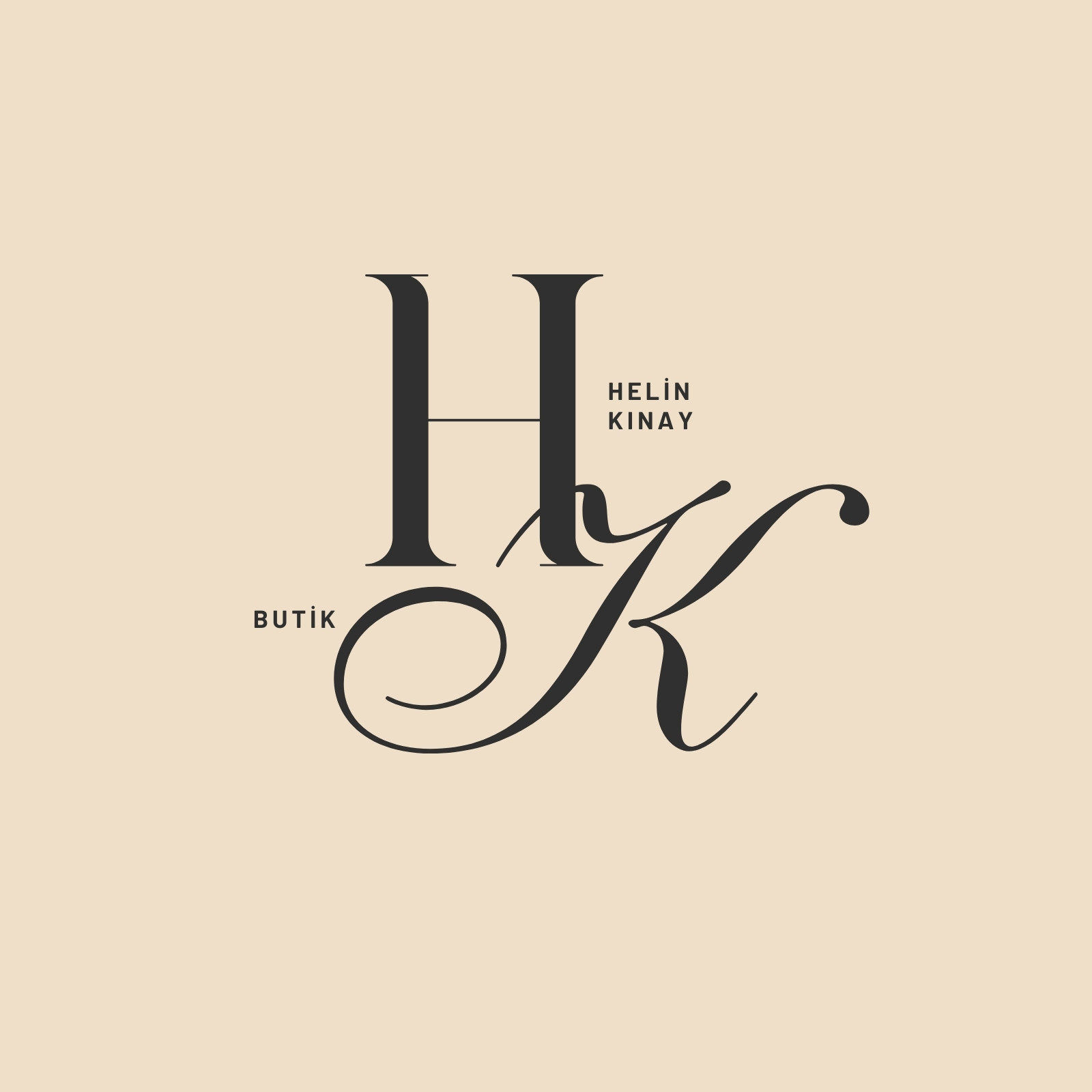Siyah ve Bej Minimal Kişisel Butik Logo Siyah ve Bej Minimal Kişisel Butik Logo