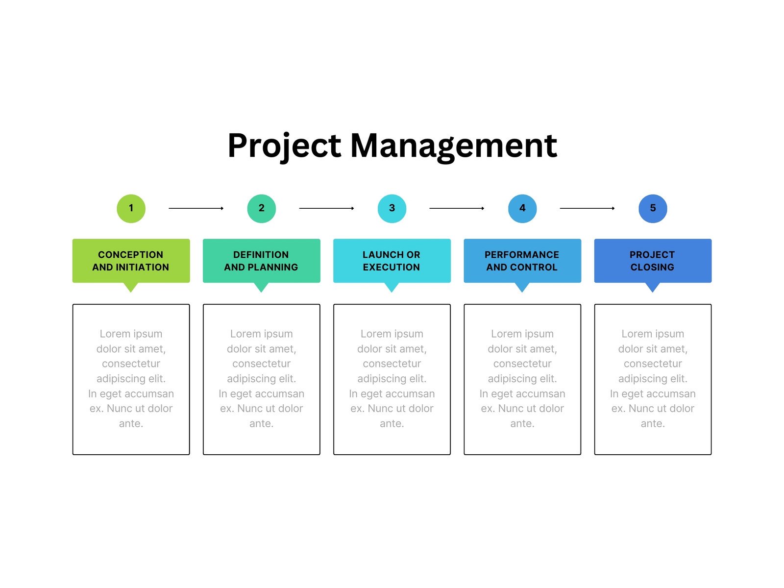 Modern Project Management Process Infographic Graph