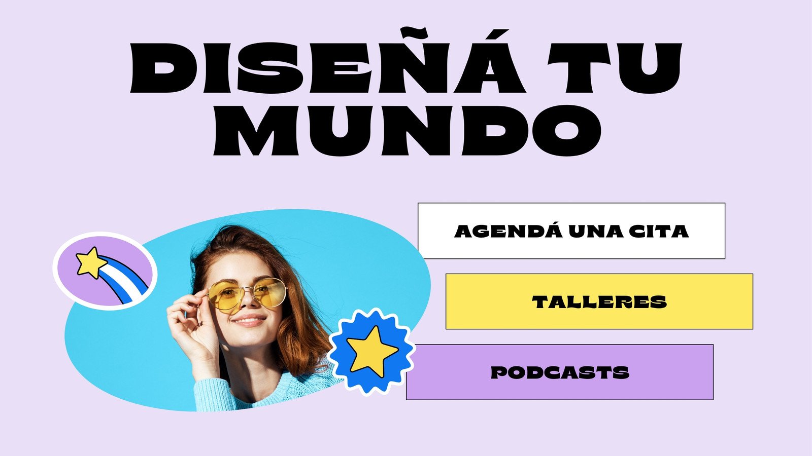 Amarillo Violeta Moderno Blog Sitio Web de Enlace en Perfil