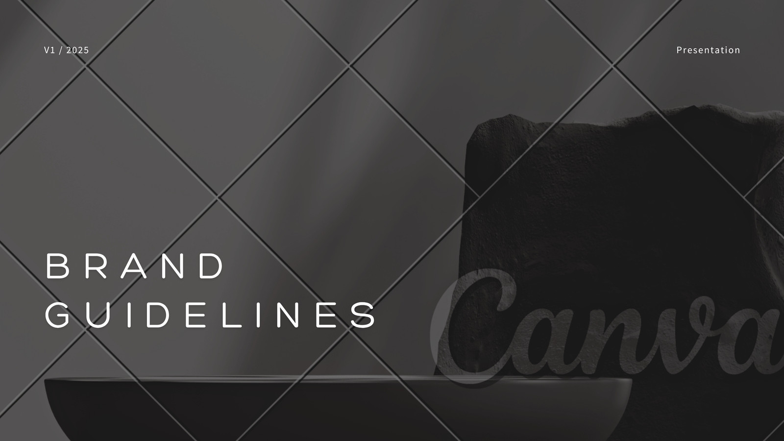 Black and White Minimalist Brand Guidelines Presentation