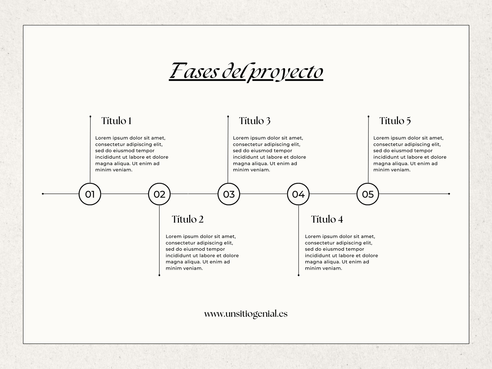 Gráfico Línea de Tiempo Marketing Minimalista Blanco