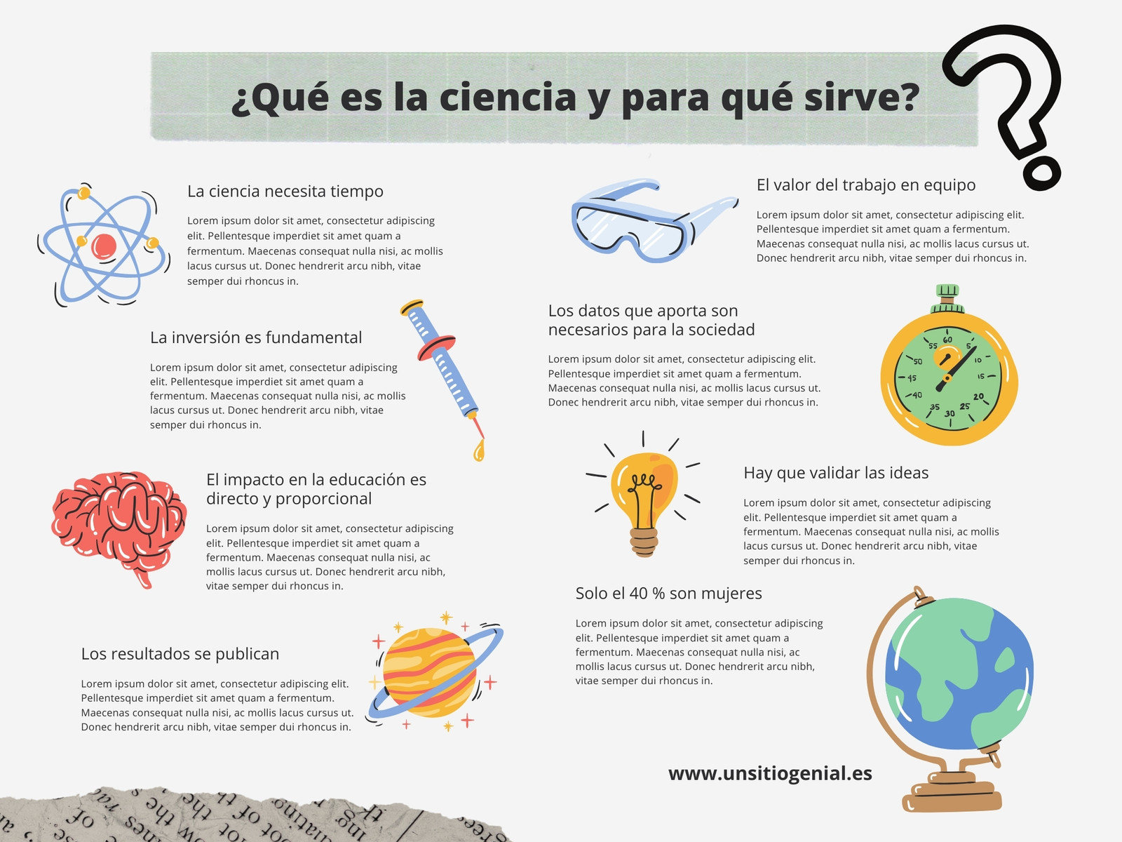 Gráfico Infografía Datos Ciencia Investigación Ilustrado Scrapbook Gris