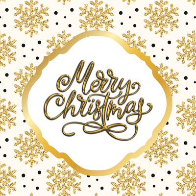 Simple Festive Christmas Square Pillow Canva template, beige and gold