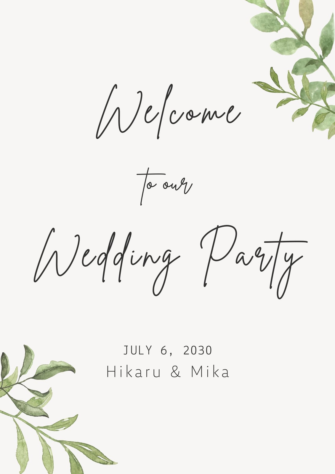 ウェルカムボード Welcome Kanbe 無料ウェルカムボードテンプレート | Canva