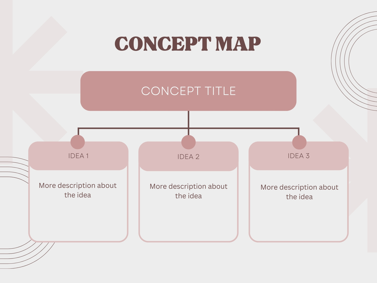 Pink Simple Concept Map Graph