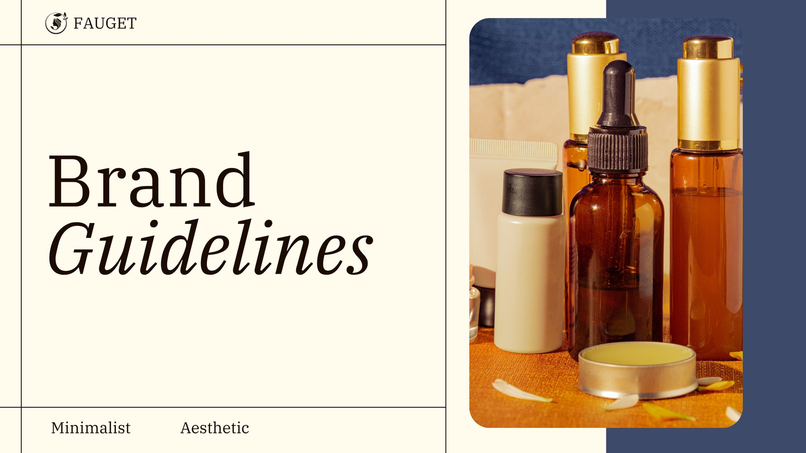Beige and Navy Minimalist Brand Guidelines Presentation