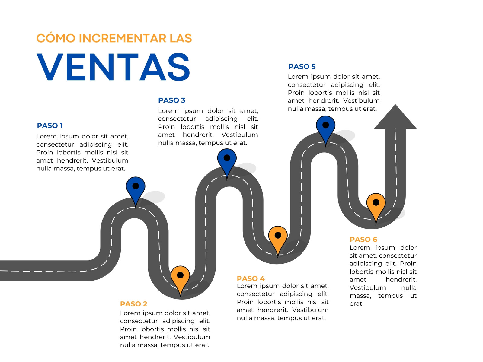Grafico paso a paso de negocio moderno profesional blanco