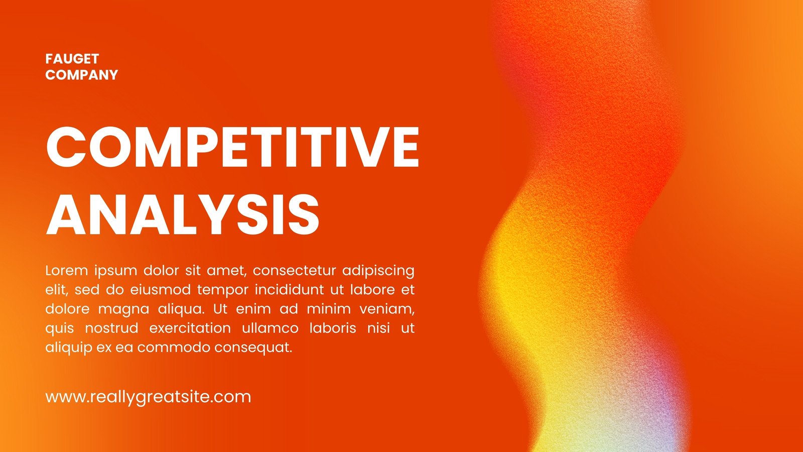 Orange Modern Competitive Analysis Presentation