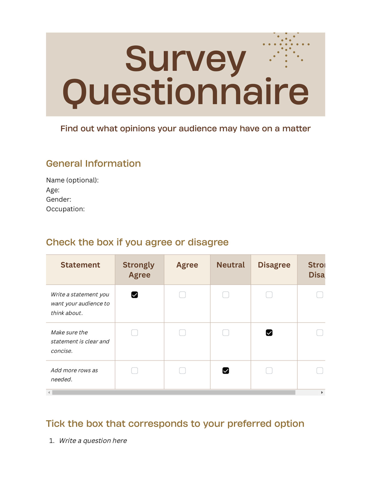 Questionnaire Doc Questionnaire Doc