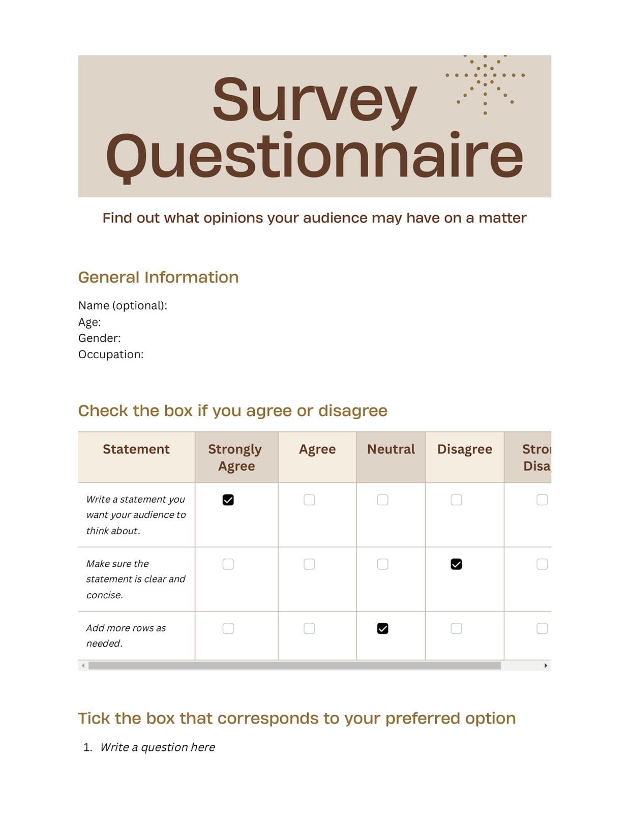 Questionnaire Doc Questionnaire Doc