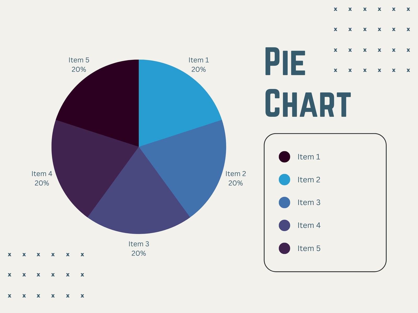 White Blue Modern Pie Chart Graph