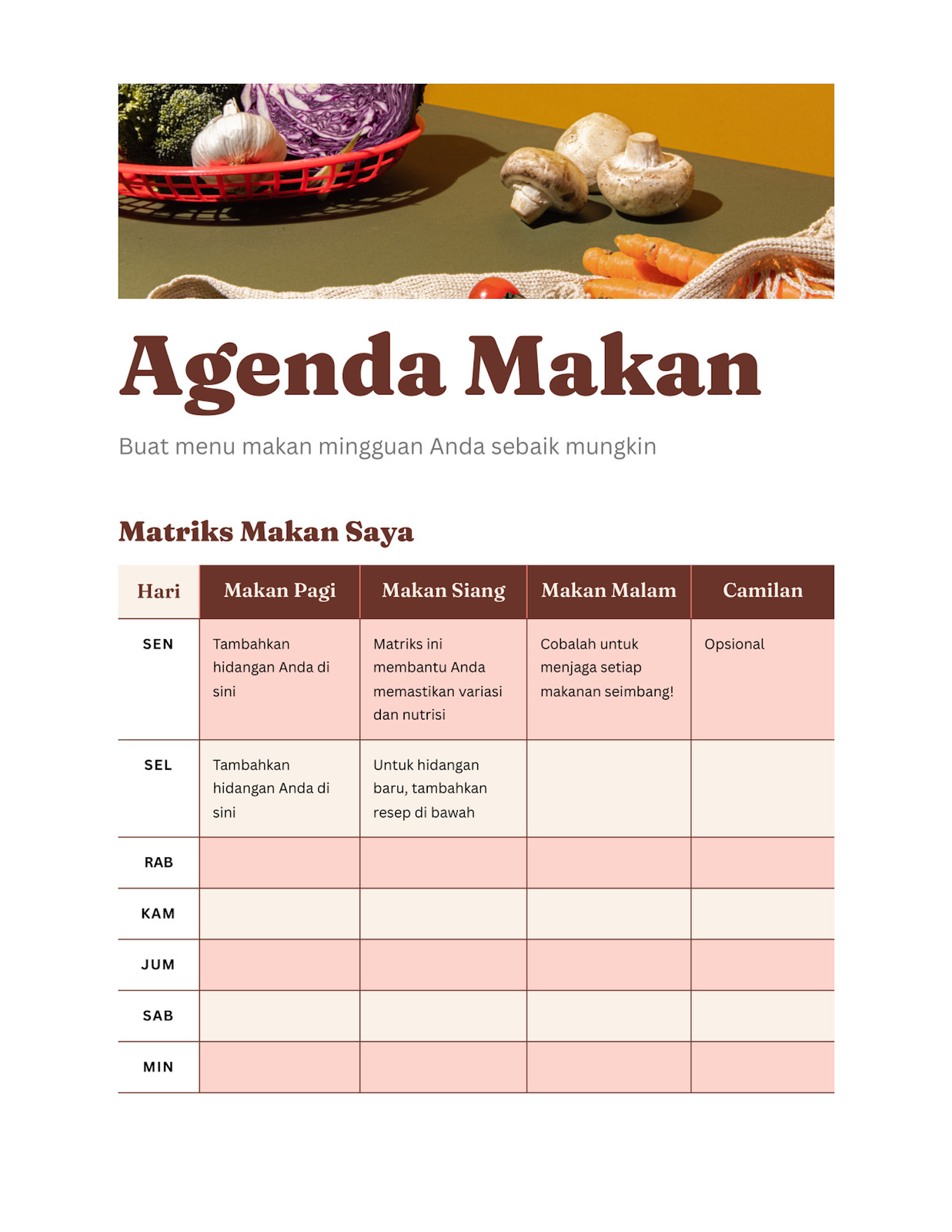 Doc Agenda Makanan Cokelat Merah Muda Gaya Profesional Klasik Doc Agenda Makanan Cokelat Merah Muda Gaya Profesional Klasik