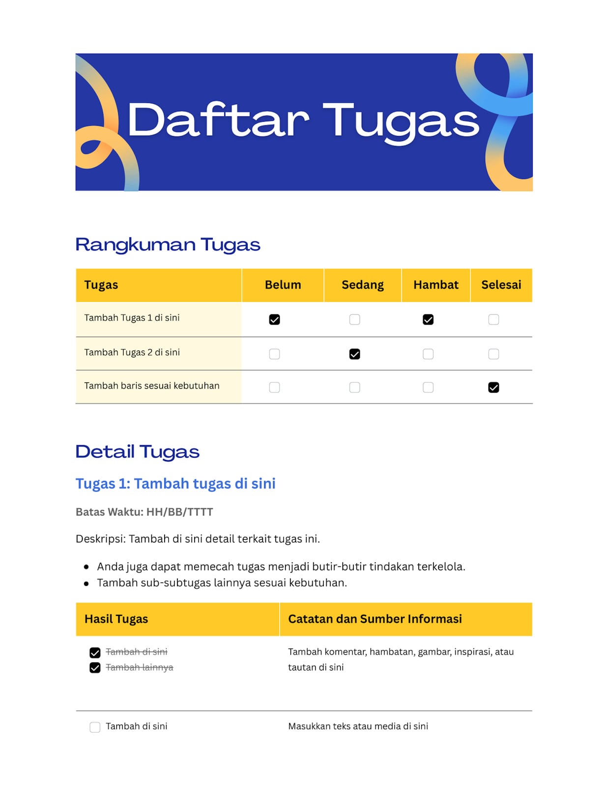 Doc Daftar Tugas Pribadi Kobalt Emas Gaya Profesional Dinamis Doc Daftar Tugas Pribadi Kobalt Emas Gaya Profesional Dinamis