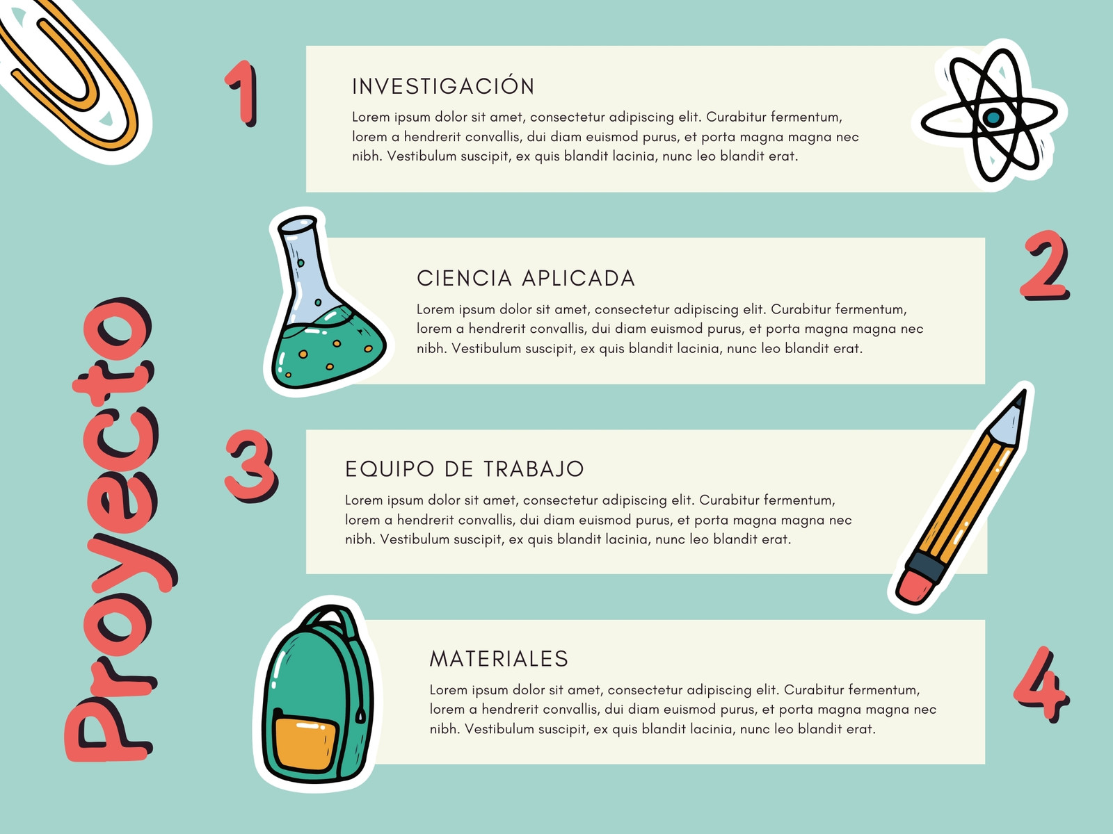 Gráfico Bloques información Proyecto Ilustrado Turquesa