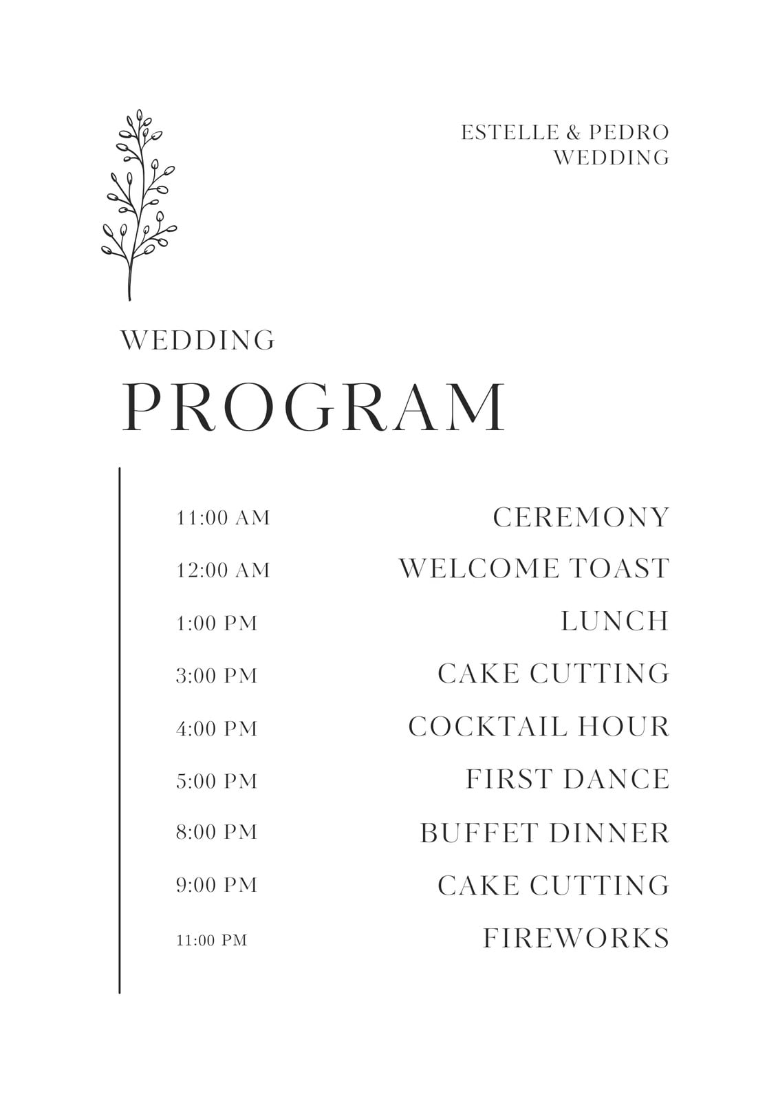 Program Card Templates For Events