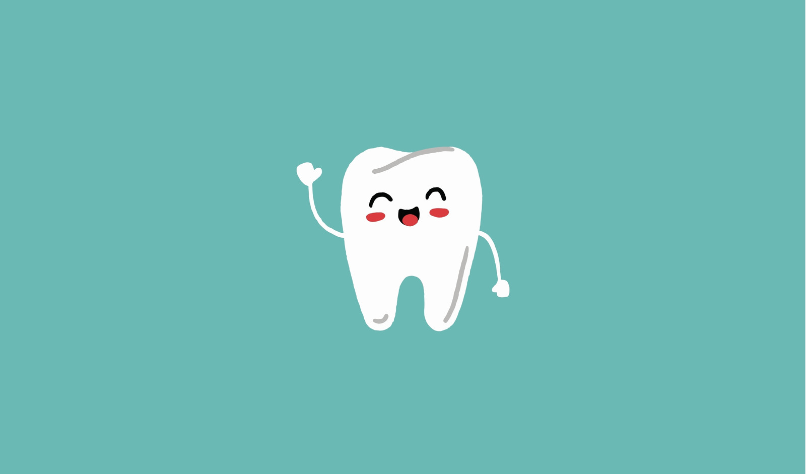 Tarjeta de Presentación Dentista Salud Bucal Minimalista Colorido Turquesa