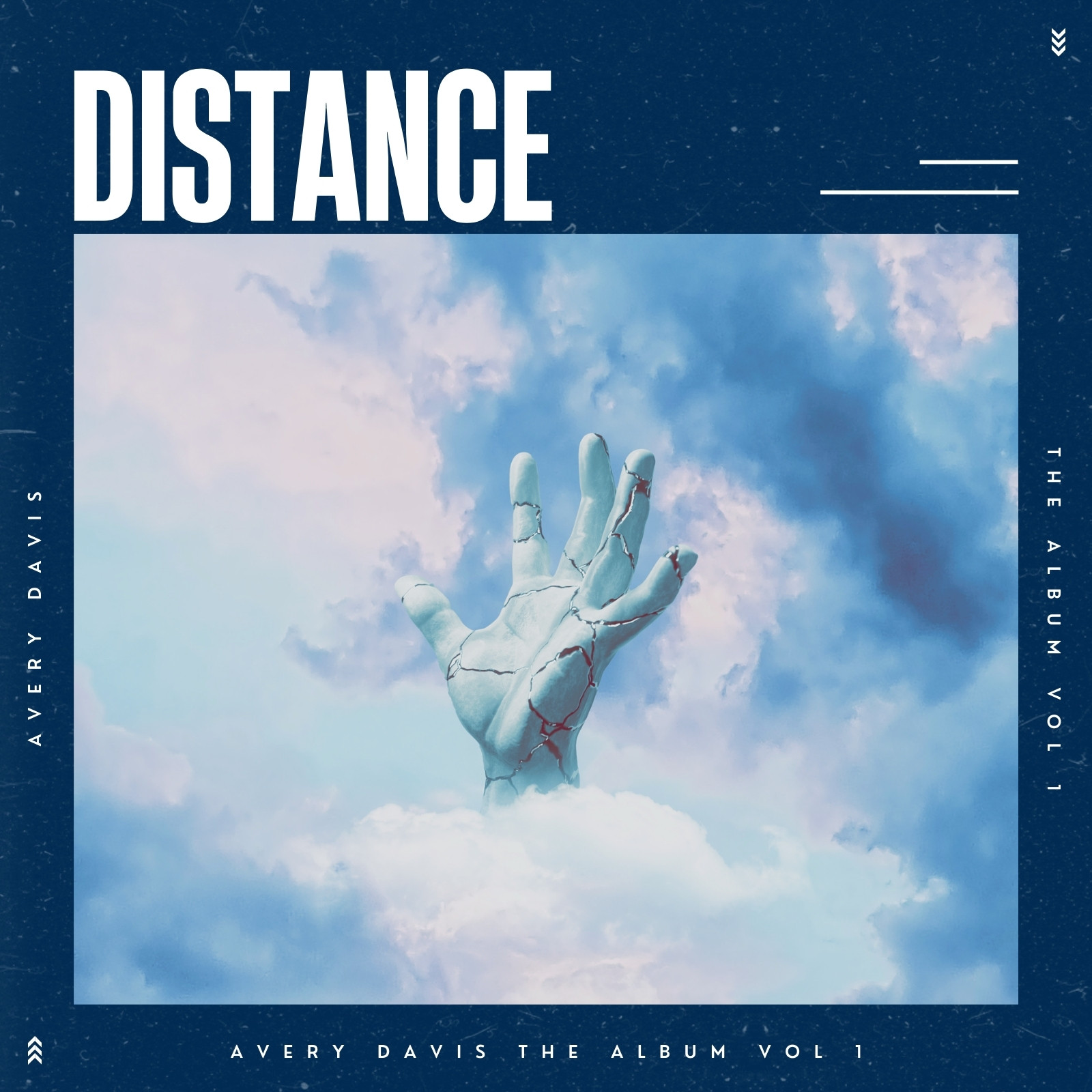 Distance Modern Minimal Music Album Cover Art